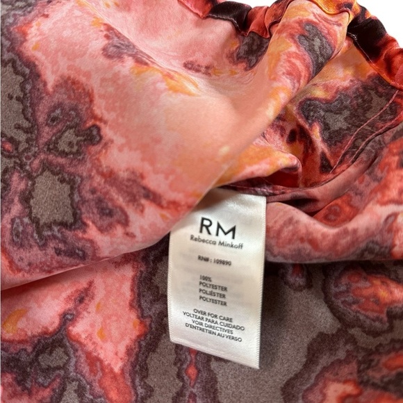 Rebecca Minkoff Tie-Dye Button-Up Collared Top Shirt Sz PM - Picture 13 of 16